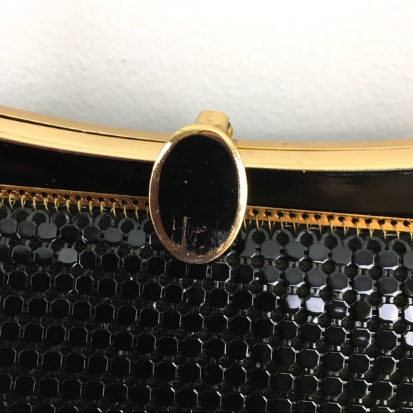 Vintage 90’s black chainmail purse metal frame - Picture 4 of 10